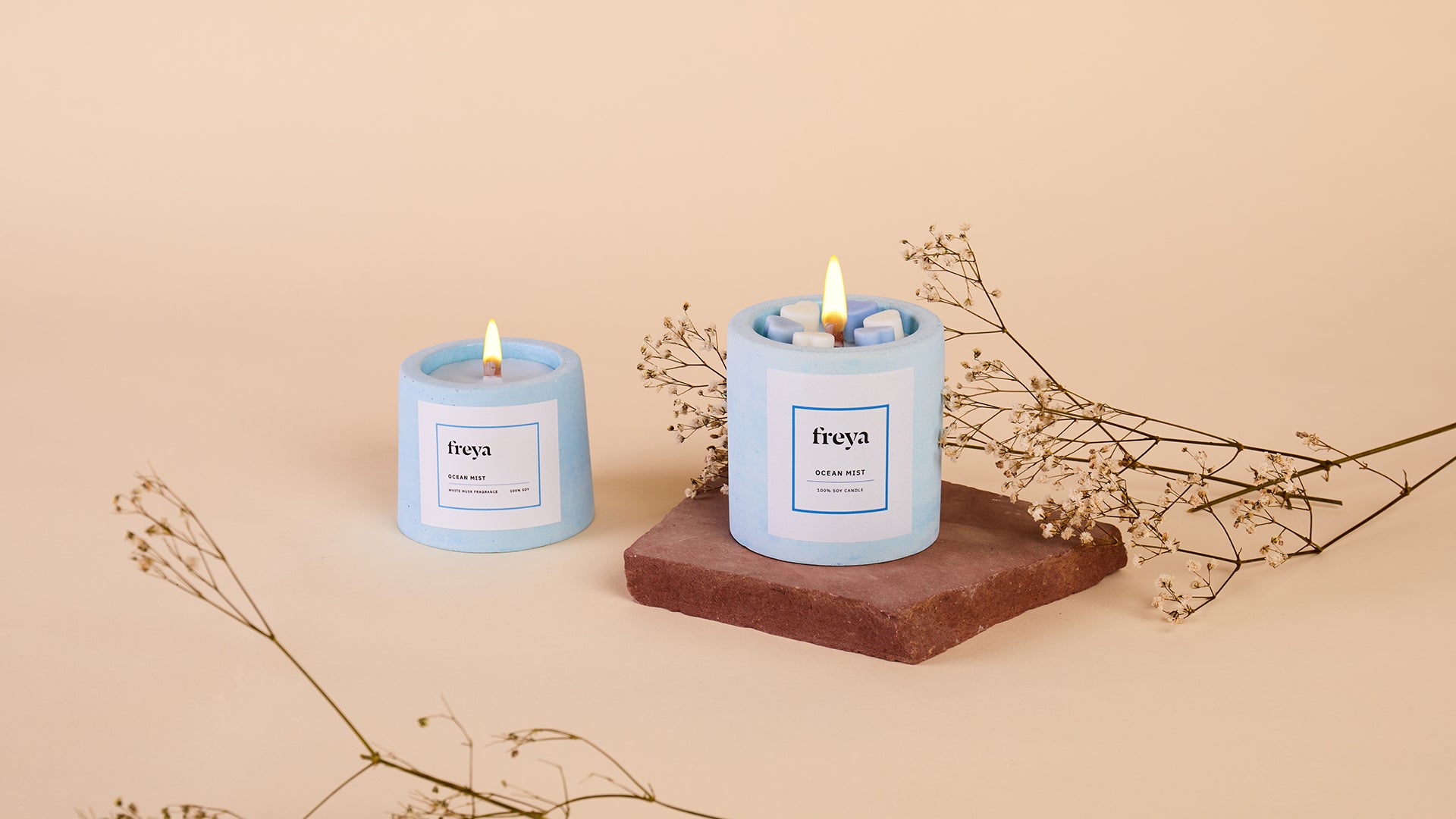 Unveiling the Magic: Handcrafted Concrete Jar Soy Candles by Freya Home