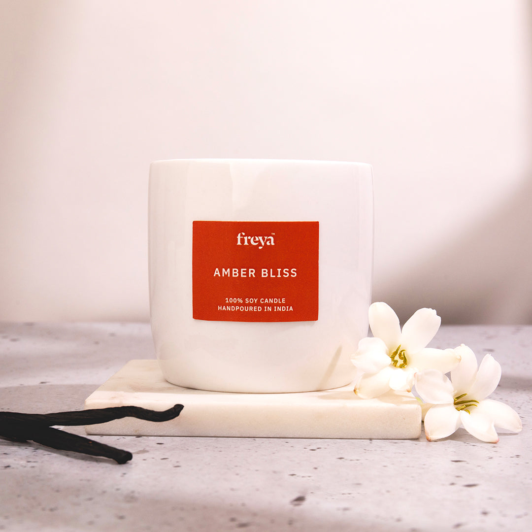 Amber Bliss Ceramic Candle