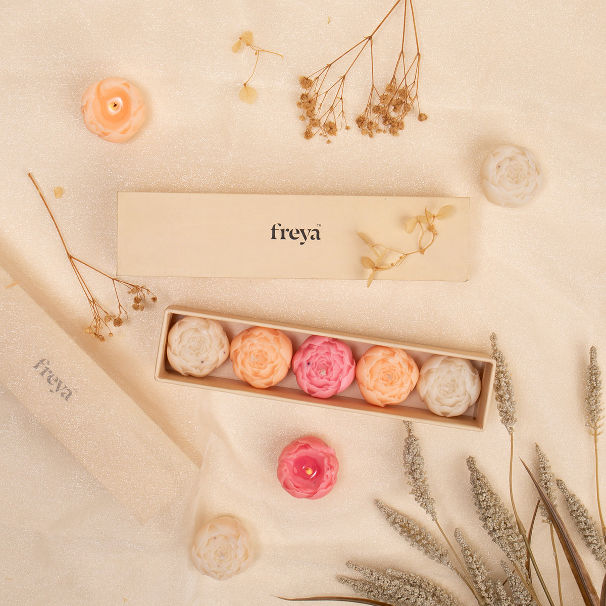 Flower Candle Gift Set (Set of 5)