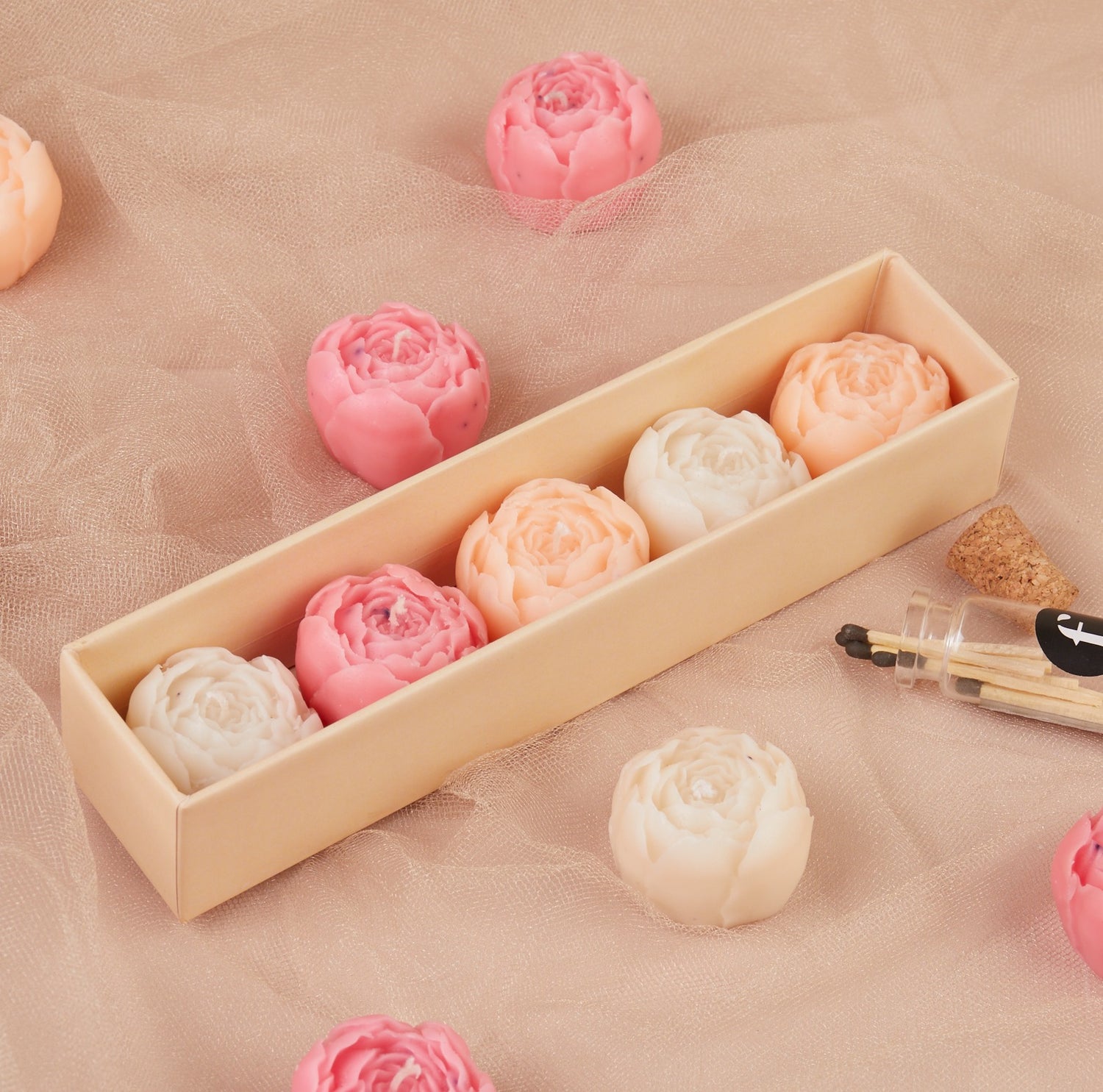 Flower Candle Gift Set (Set of 5)