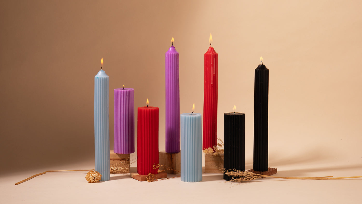 Fluted Pillar Candles