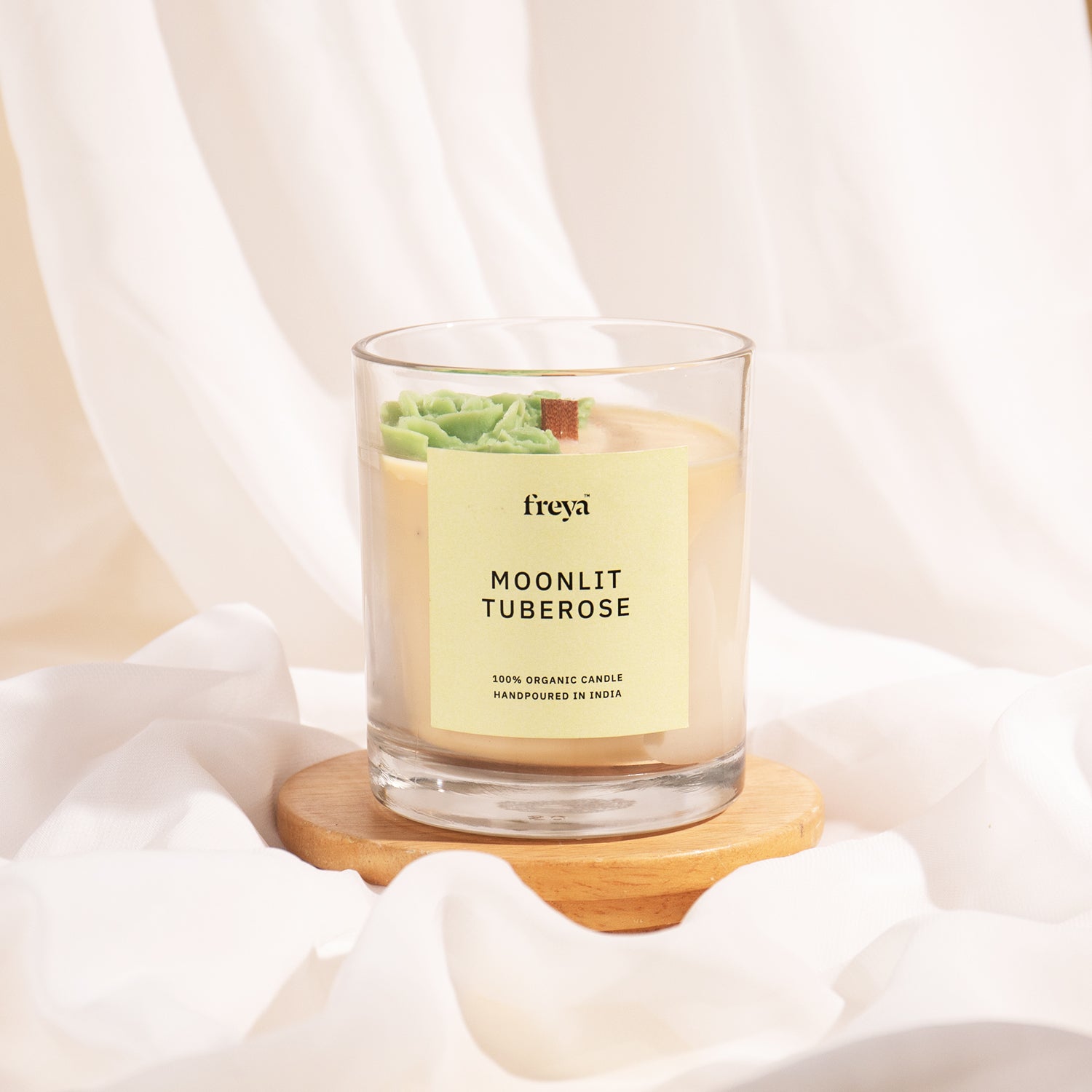 Moonlit Tuberose Glass Jar Candle