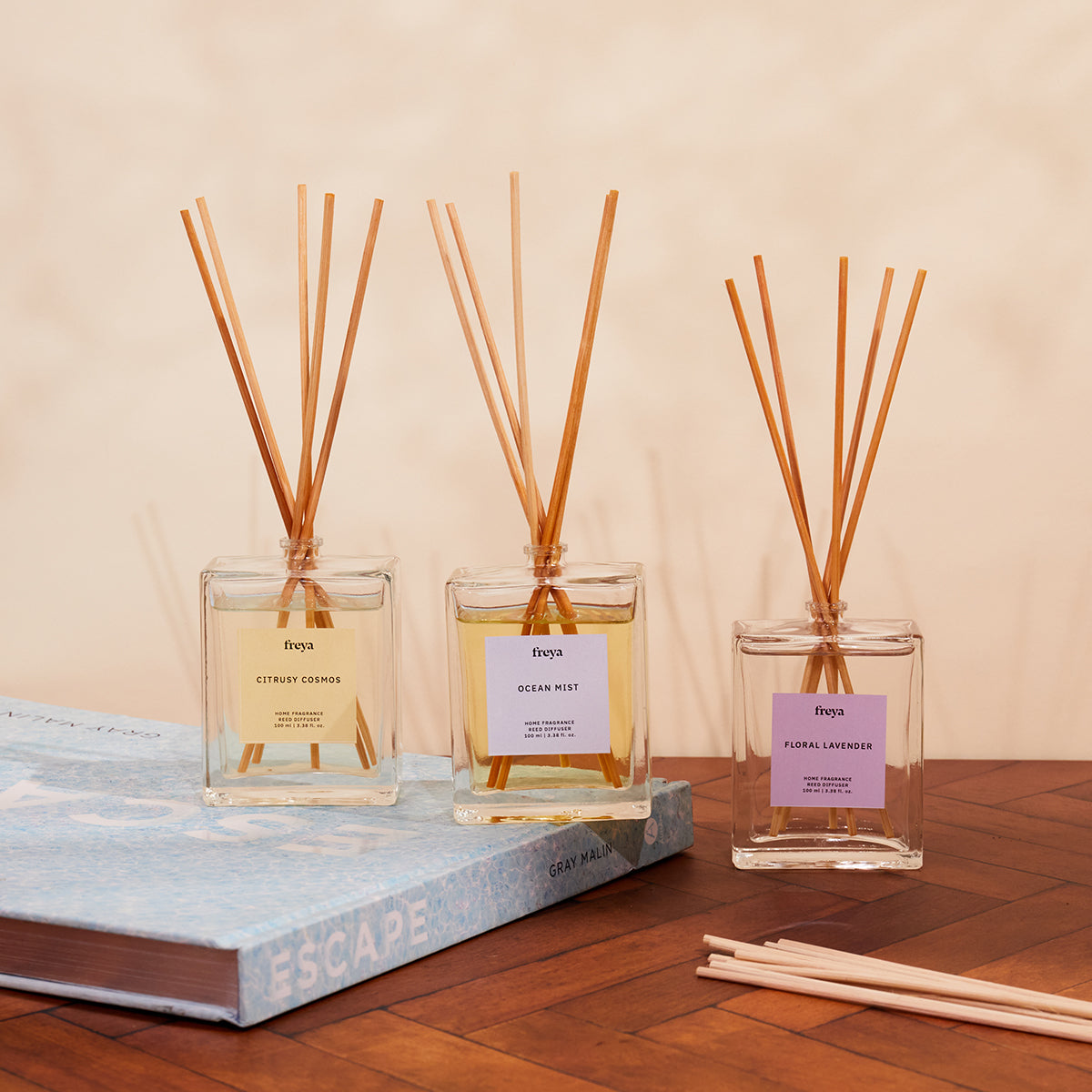 Reed Diffuser, Room Mist, Wax Tablet Gift Set