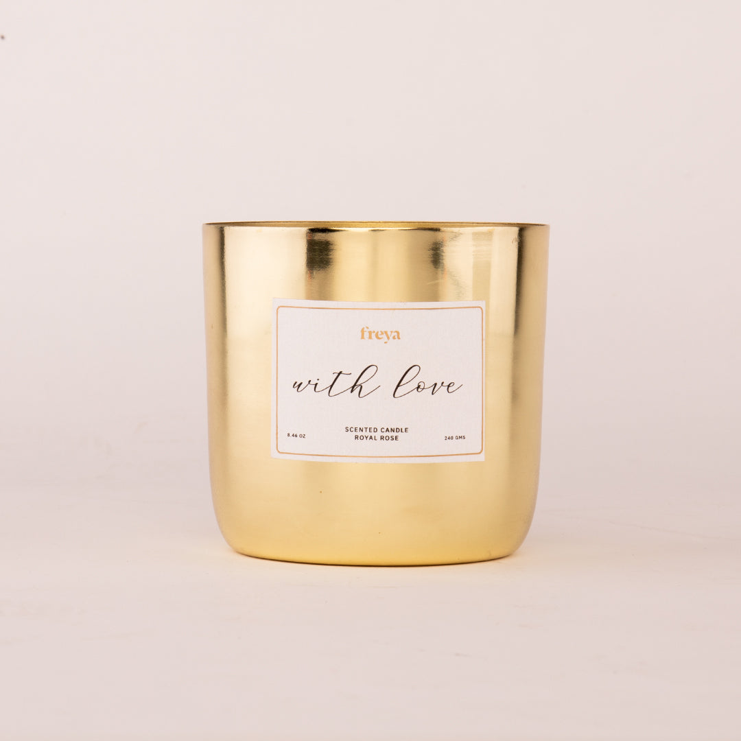 Royal Rose Metal 3-Wick Candle