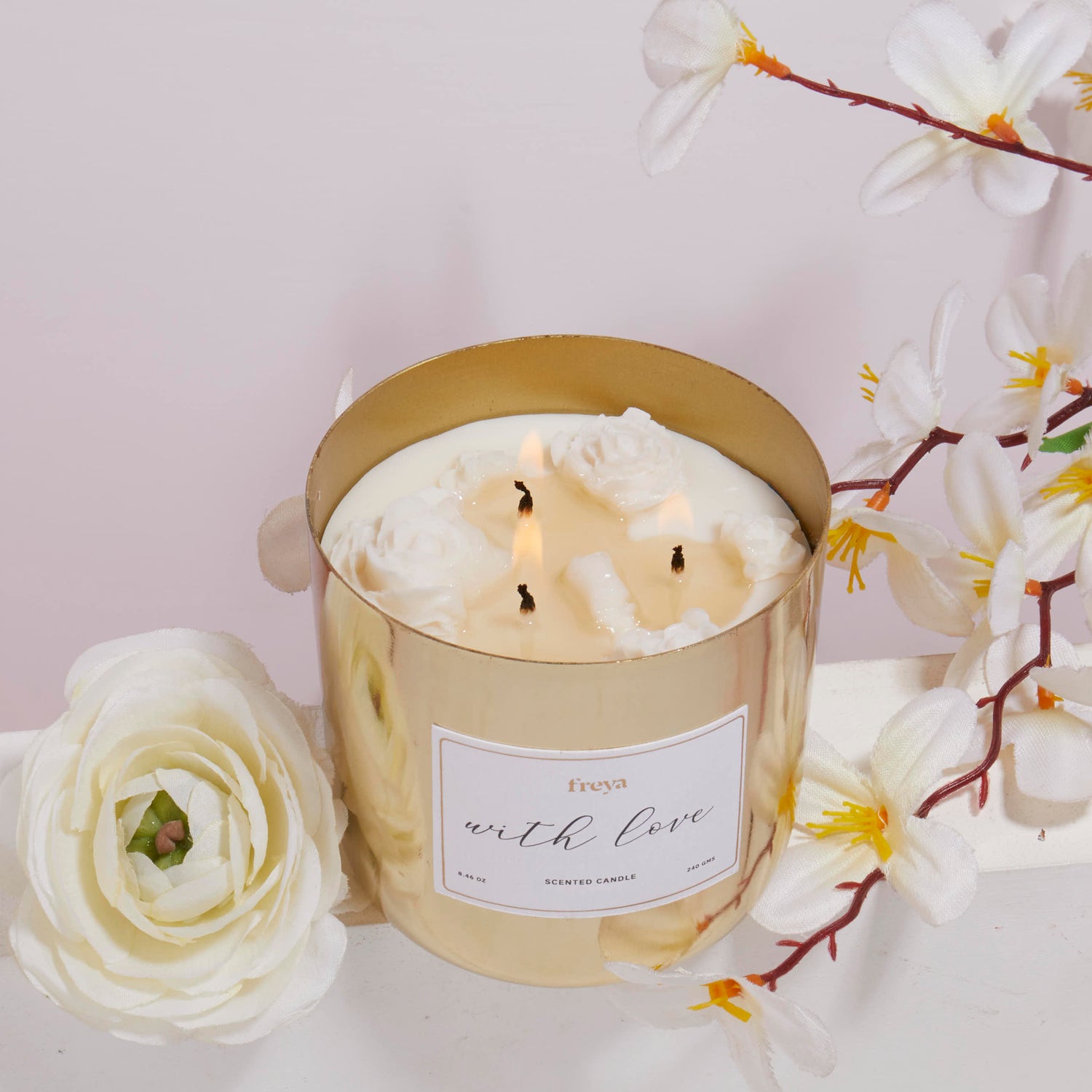 Vanilla Cream Metal 3-Wick Candle