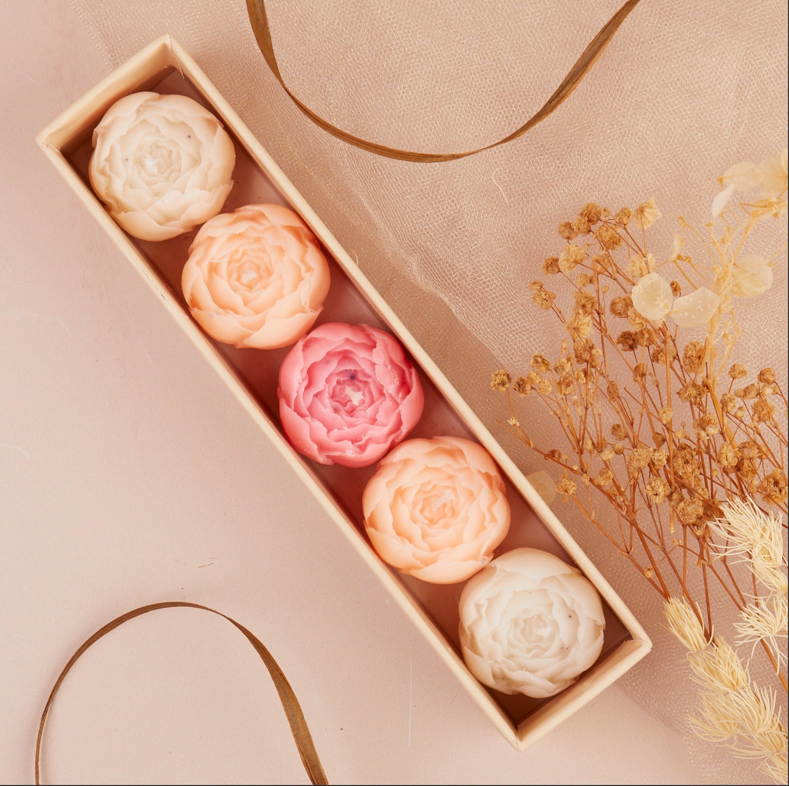 Flower Candle Gift Set (Set of 5)